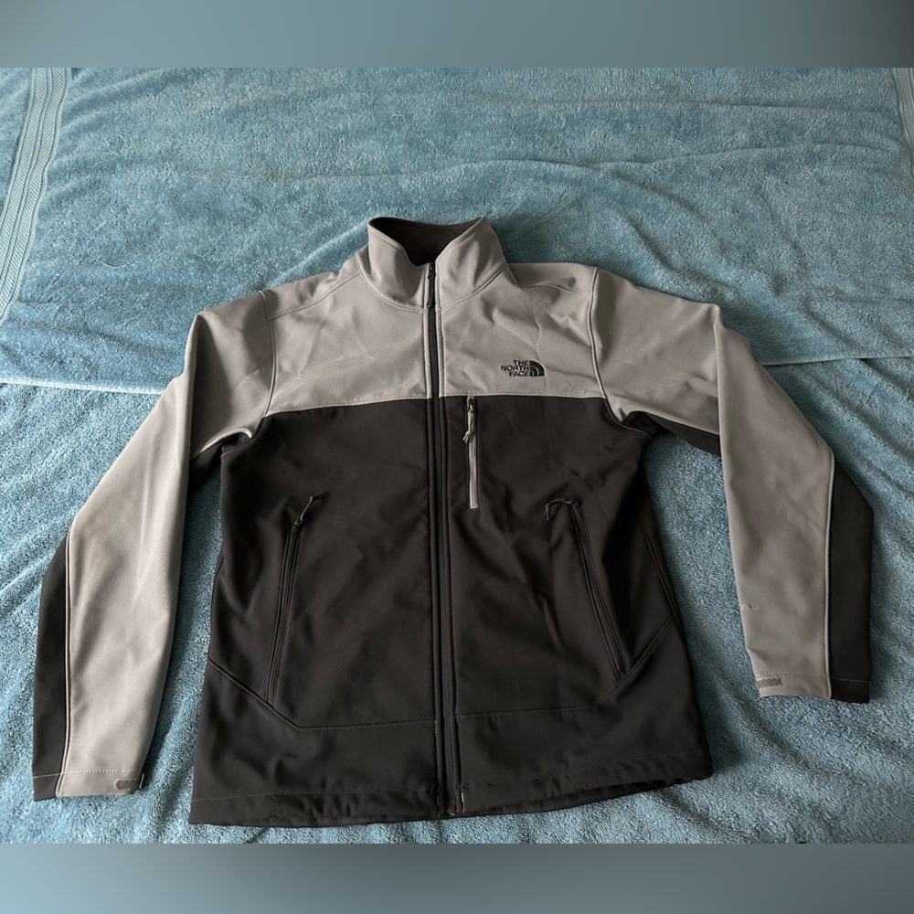The North Face light grey/dark grey 2 tone soft shell bionic jacket